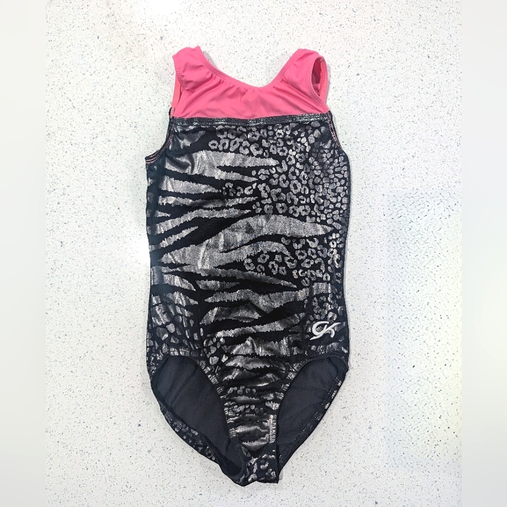 GK Pink and Black Animal Print Gymnastics Leo